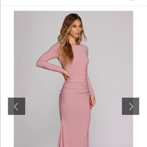 Pink long Sleeve Dress Size: Large